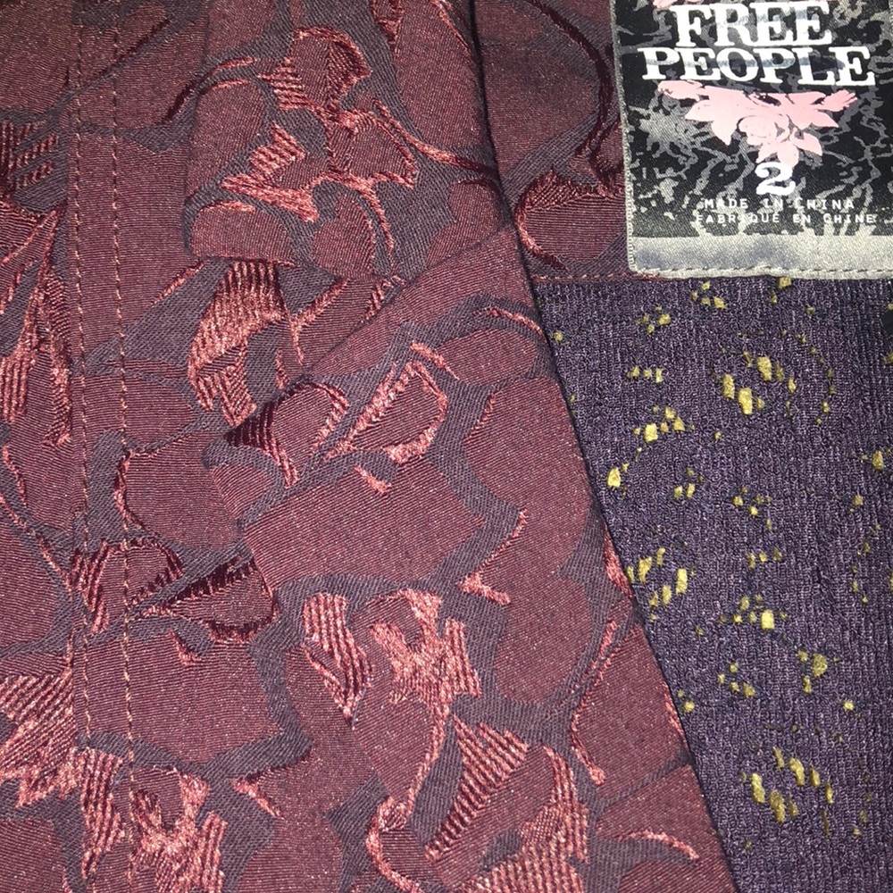 Free People Brocade Lace Inset Jacket/Blazer